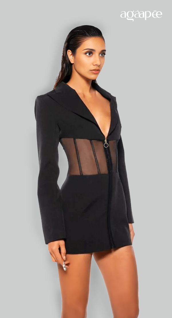 Smokin Hot- Our Edgy Mini Black Dress