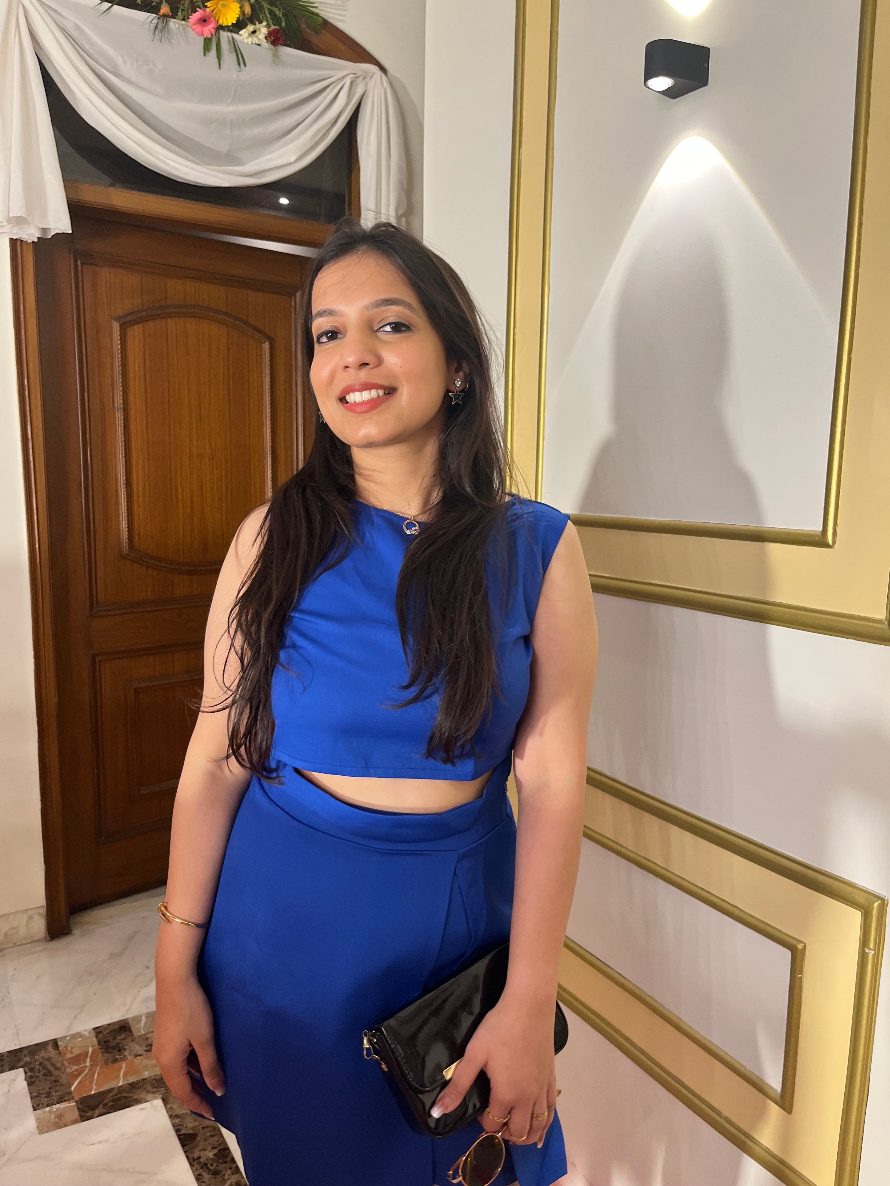 Rising Chic- Luxe 2 piece Co-Ord Set- in Deep Blue