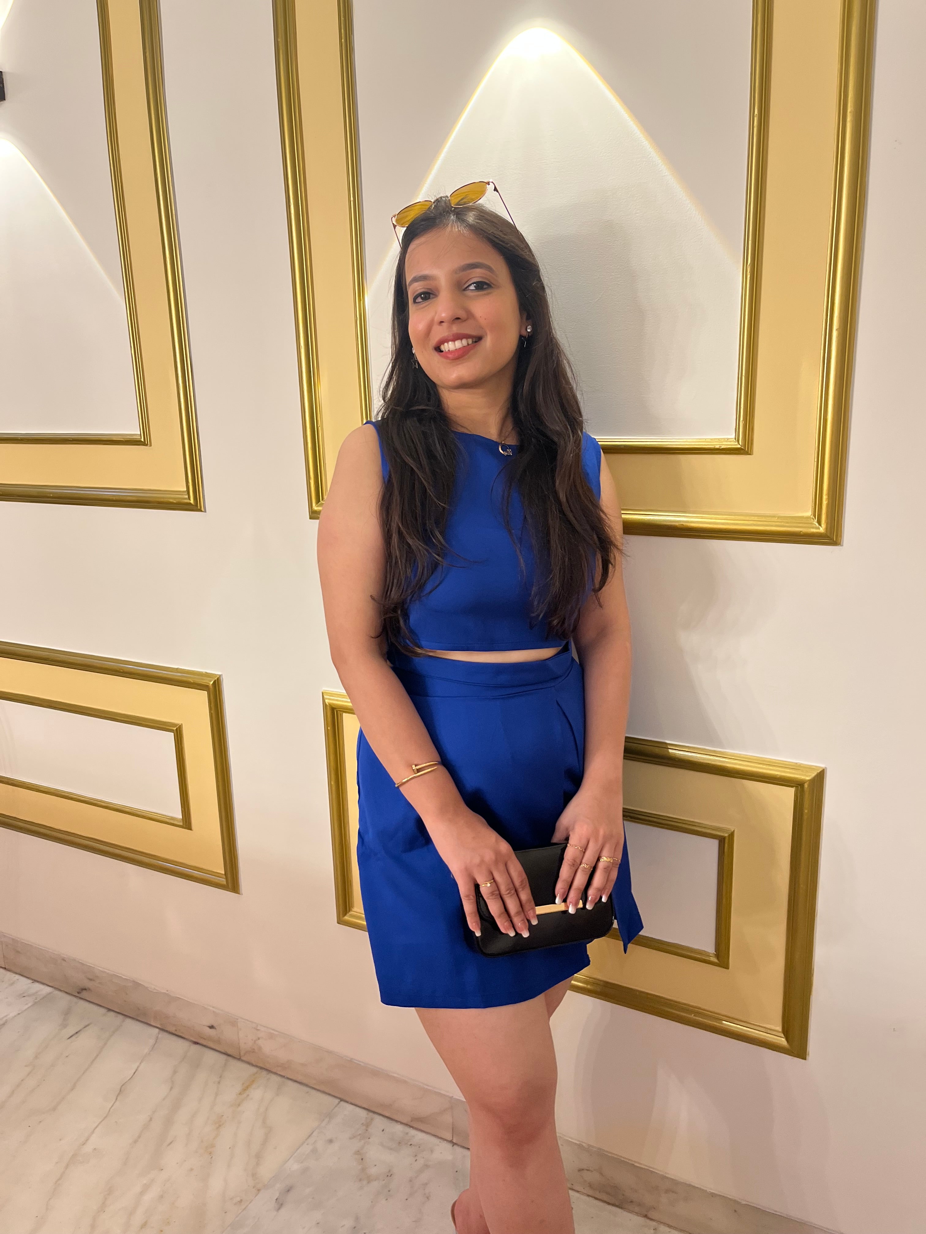 Rising Chic- Luxe 2 piece Co-Ord Set- in Deep Blue