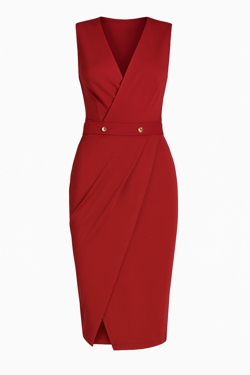 Best Selling Everyday Black Dress with Gold Button Detailing