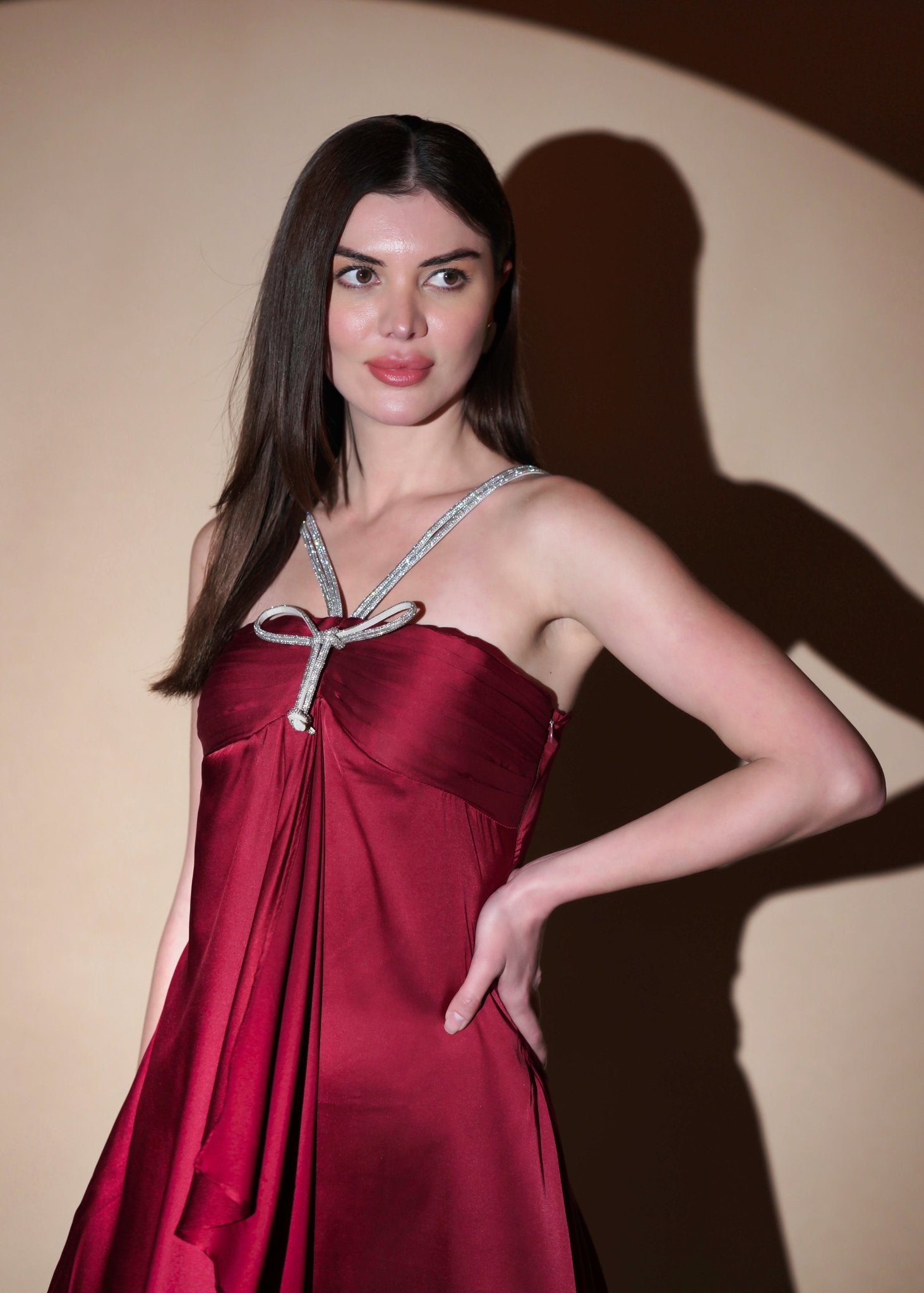 celestial satin dress Celestial Convertible Tent Dress (Sunrise)